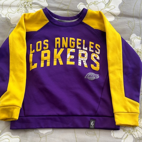 NBA Other - NBA Los Angeles Lakers Kids Purple and Yellow Crewneck Sweatshirt